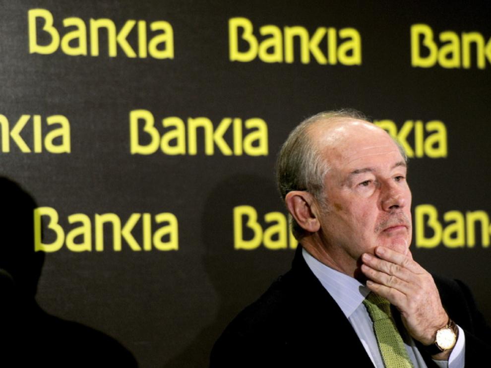 Rodrigo Rato durante una rueda de prensa.