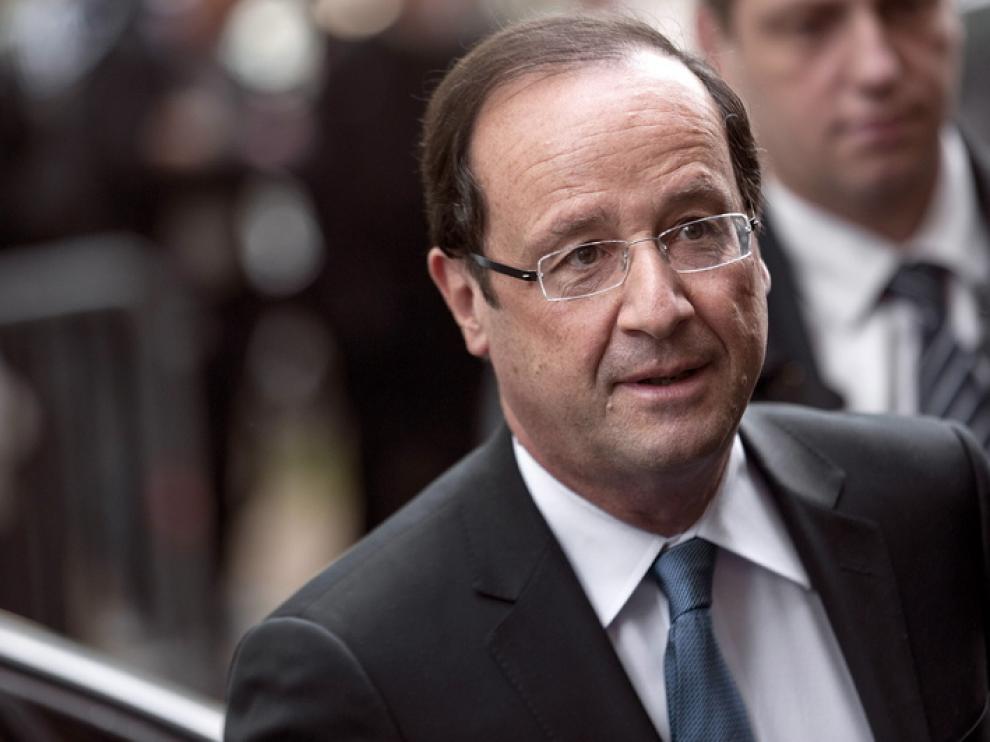 Hollande durante los actos del martes