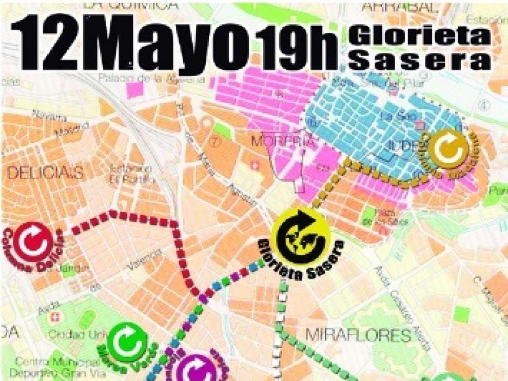 Ruta de la manifestación