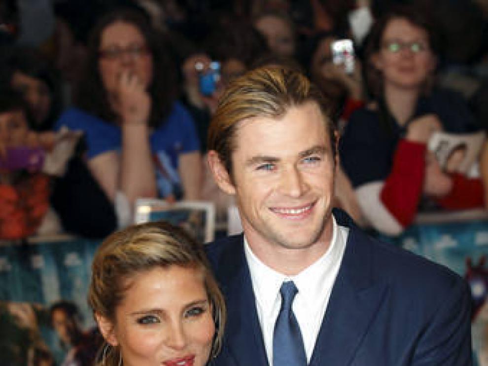 Elsa Pataky y Chris Hemsworth, en el preestreno europeo en Londres de Los Vengadores.