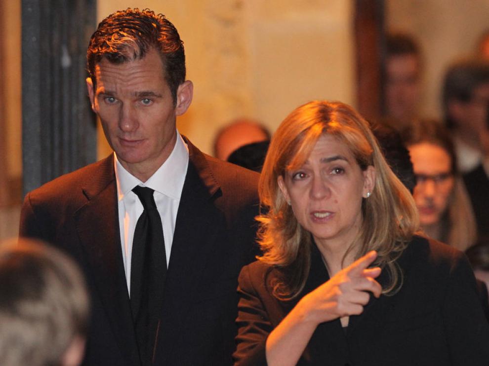 La infanta Cristina y su marido,