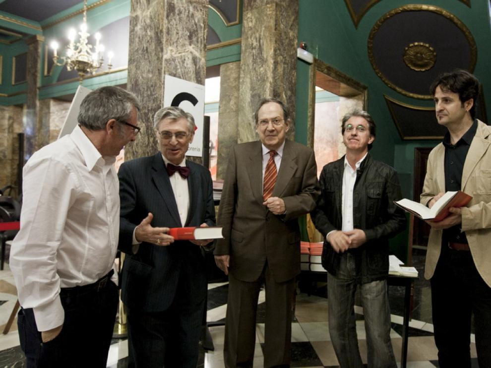 Paco Goyaes, Ángel Viñas, José Carlos Mainer, Julián Casanova y José Luis Ledesma