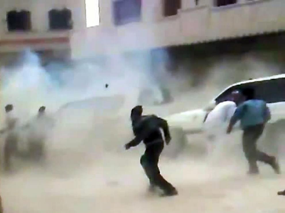 Fotograma del video de las consecuencias del atentado