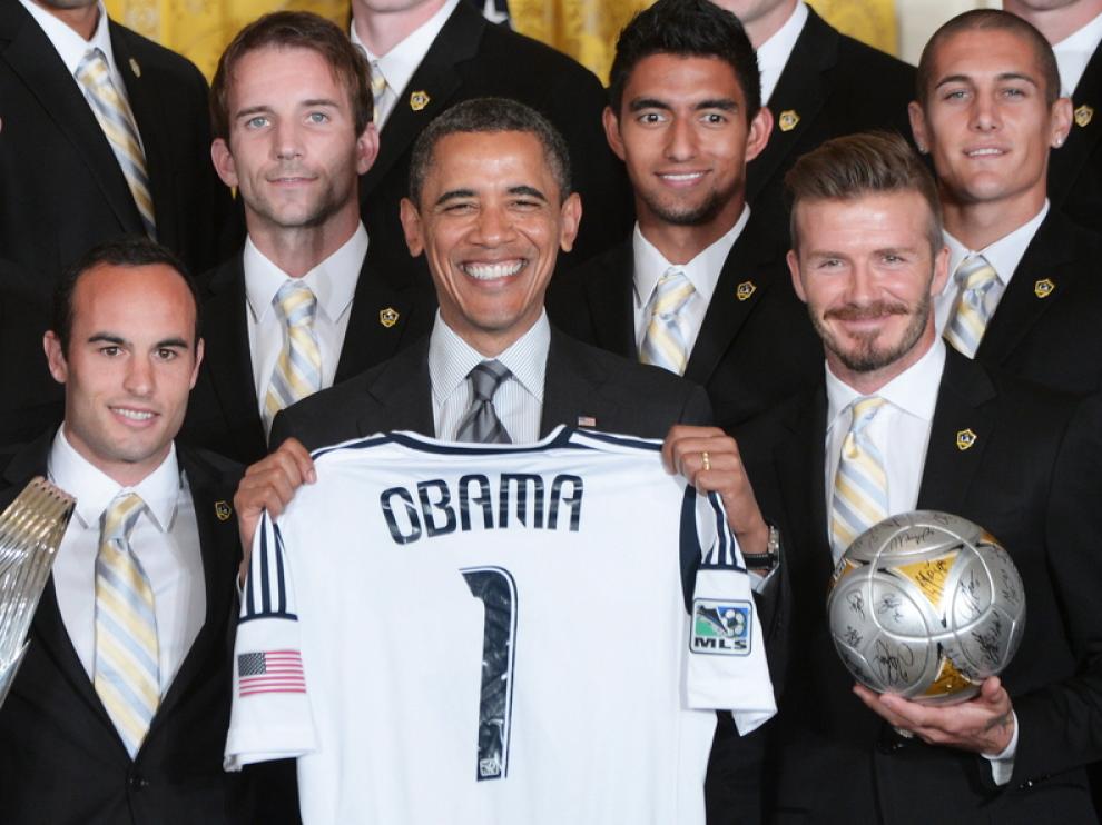 Obama posa junto a Beckham