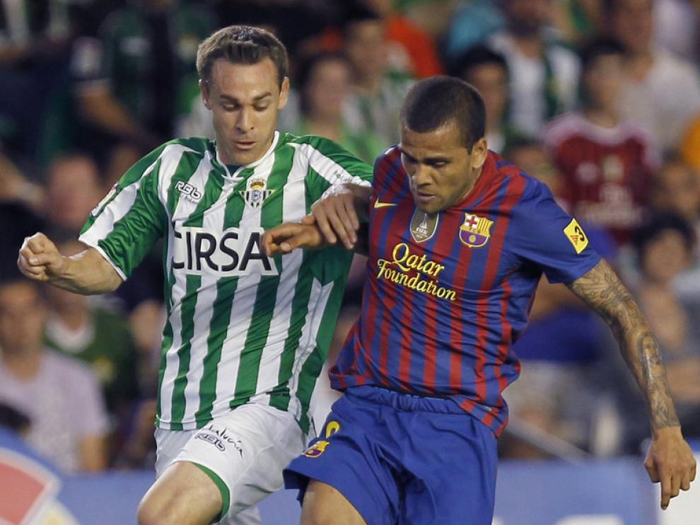 Dani Alves en el último partido liguero