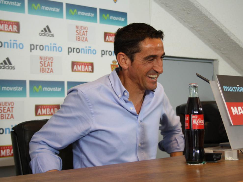 Manolo Jiménez en la última rueda de prensa de la temporada
