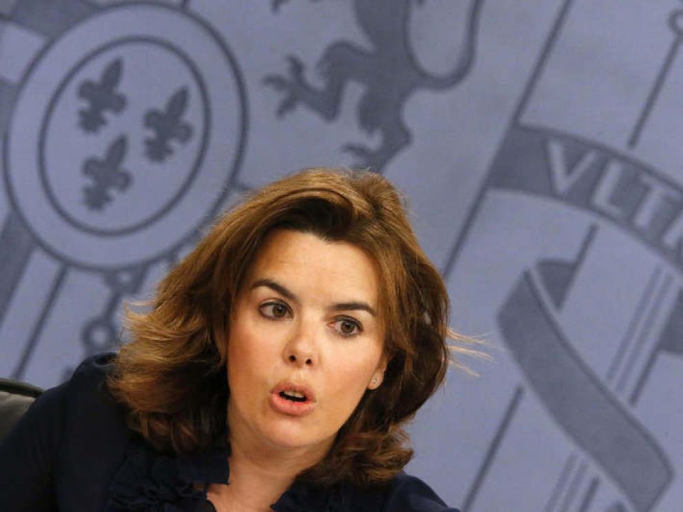 La vicepresidenta del Gobierno, Soraya Sáenz de Santamaría