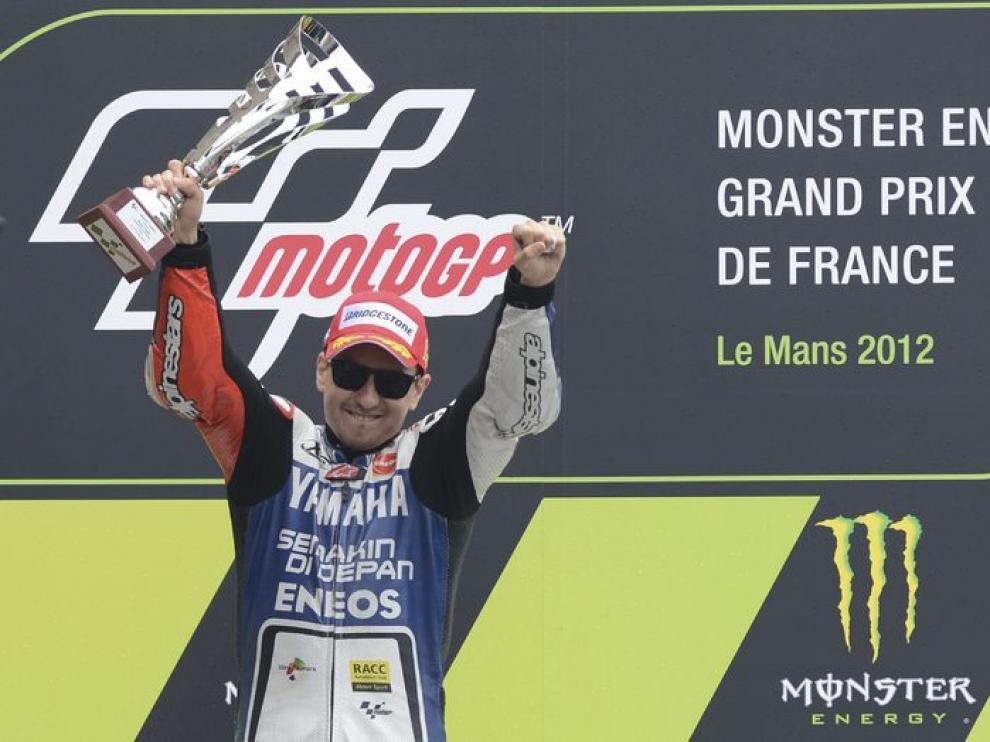 Jorge Lorenzo en el podio
