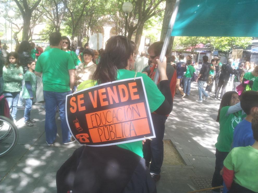 La Marea Verde, en la plaza de San Francisco