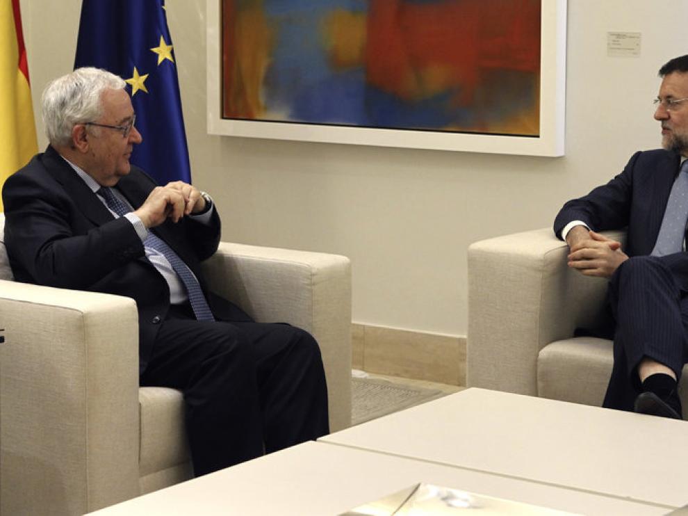 El presidente del PAR habla con Mariano Rajoy en la Moncloa