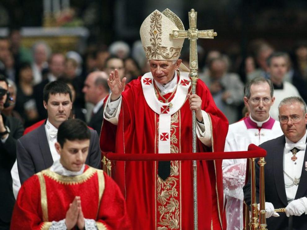 El Papa durante la misa de este domingo