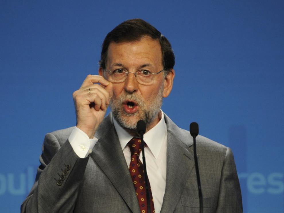 Rajoy durante su comparecencia esta mañana