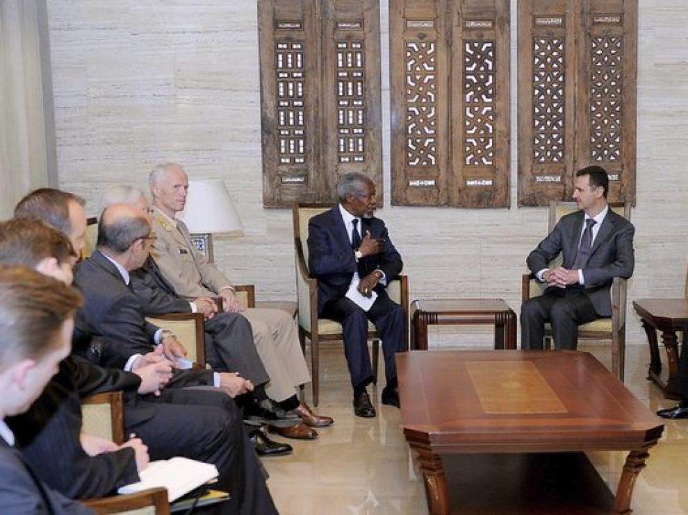 Reunión de Al Asad con Anan