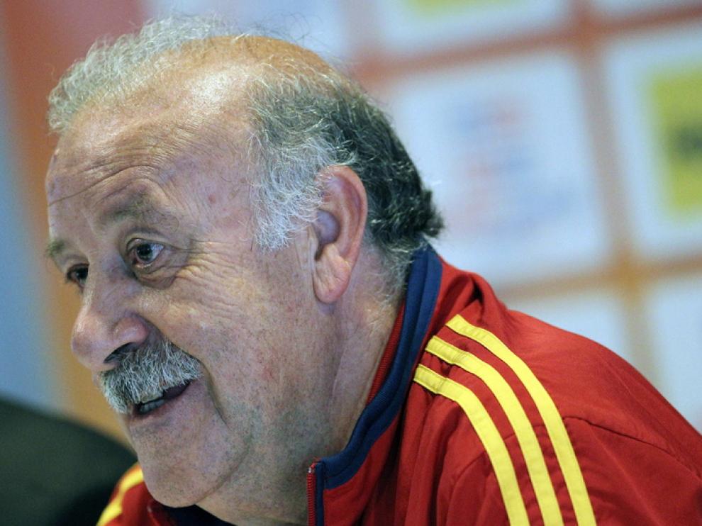 Vicente del Bosque durante una rueda de prensa.