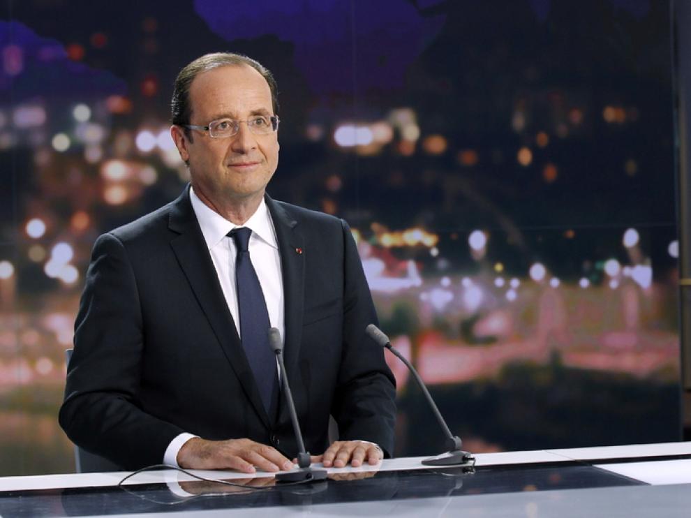 Hollande durante la entrevista en France2