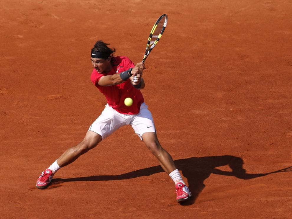Rafa Nadal durante el partido