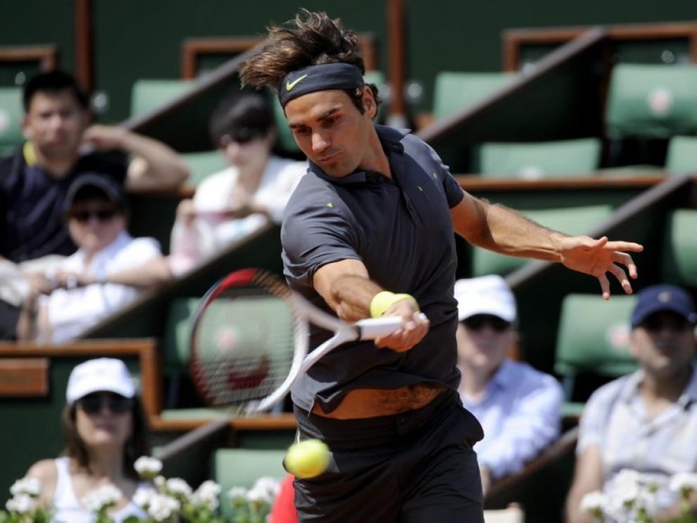 Roger Federer, durante el partido