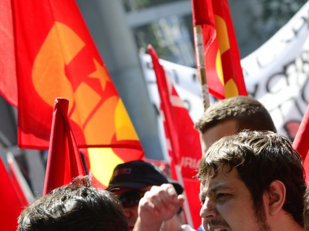 Manifestación de los mineros en Madrid