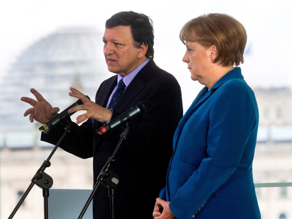 Comparecencia de Merkel y Barroso