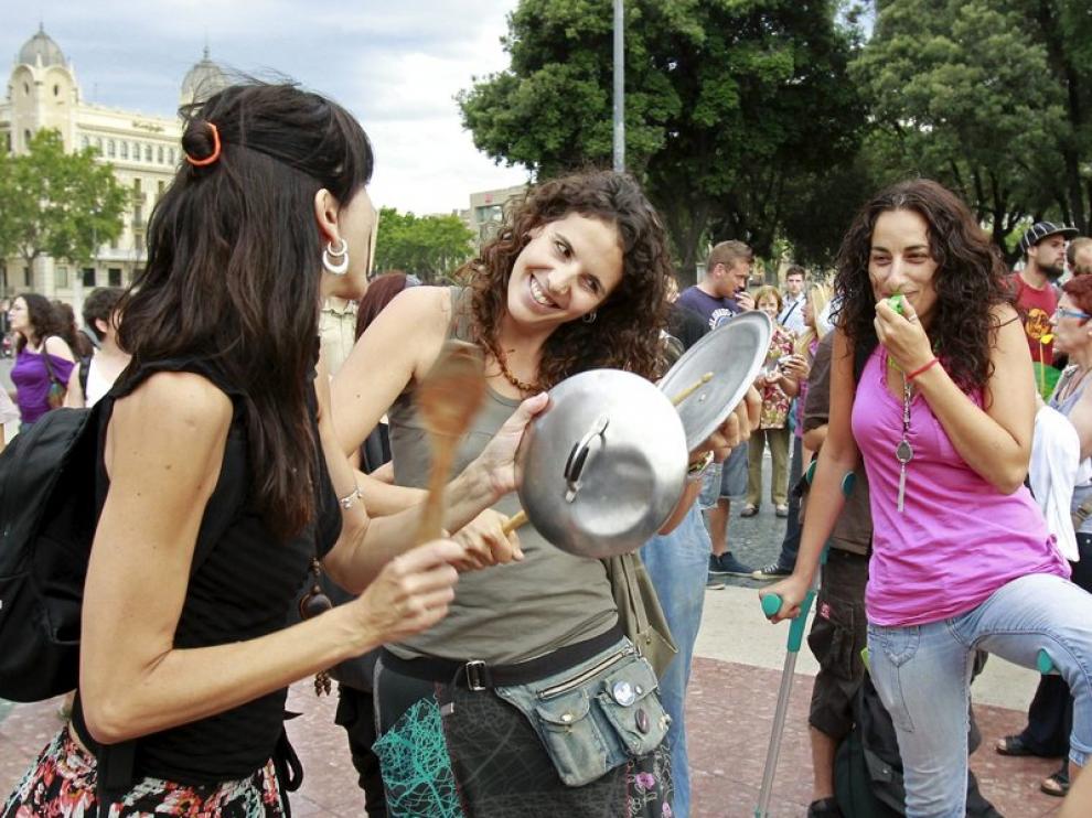 'Cacerolada' en Barcelona