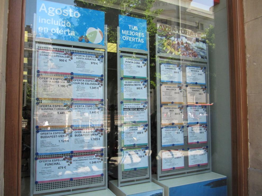 Una agencia de viajes de Zaragoza