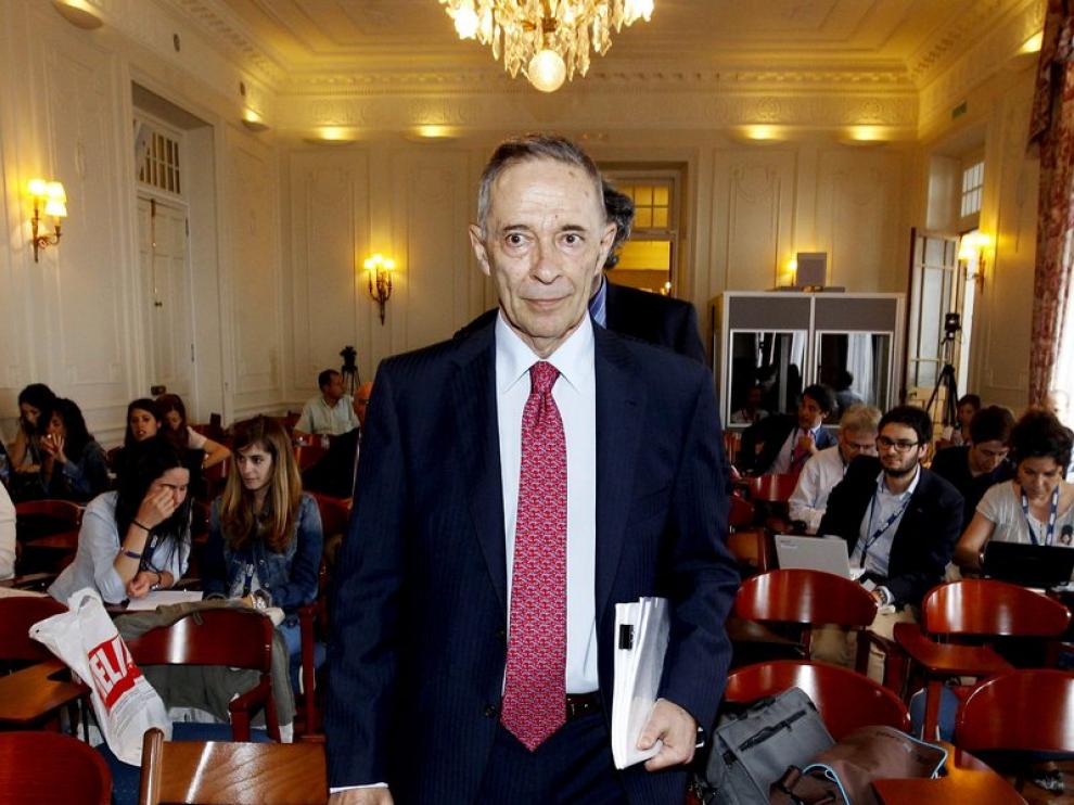 Julio Segura minutos antes de su intervención en la Universidad Meléndez Pelayo