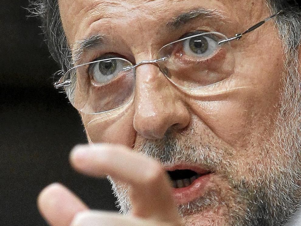 Mariano Rajoy, durante su intervención en el Congreso de los Diputados.