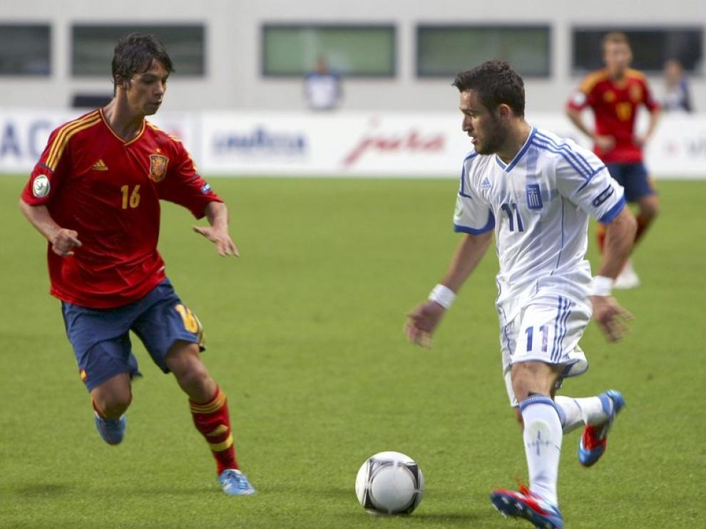 Una de las jugadas del partido