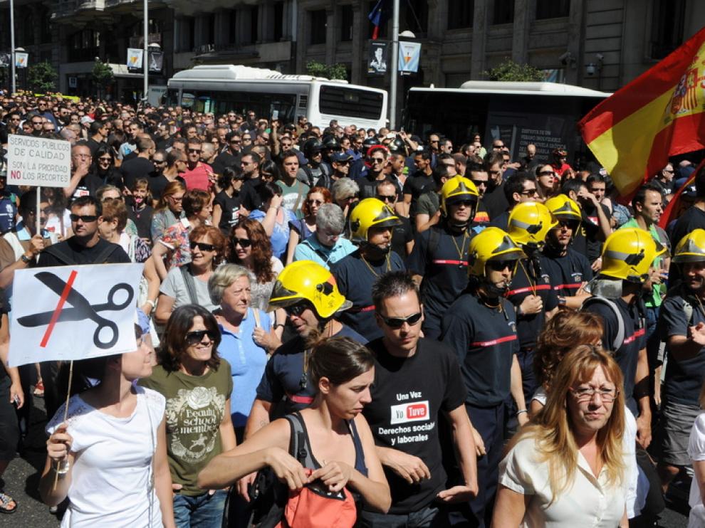 Protestas de los funcionarios en Madrid