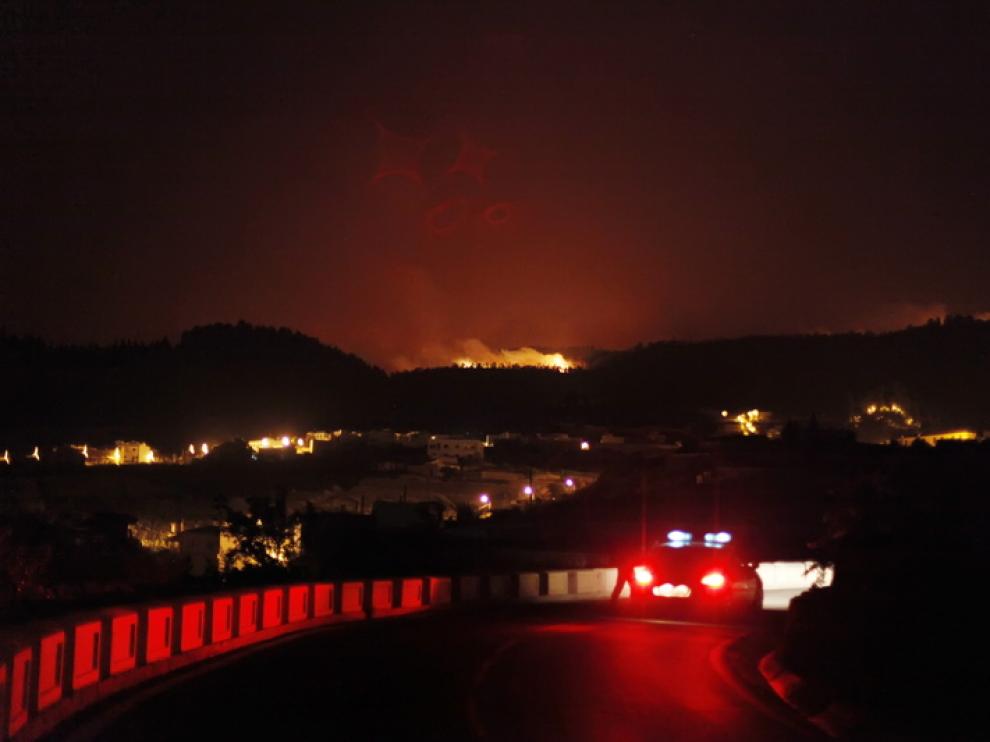 Incendio en el sur de Tenerife, cerca del municipio de Vilaflor