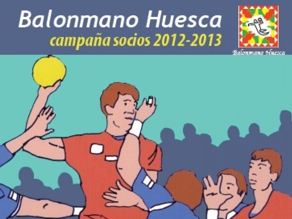 Cartel de la campaña de socios del BM Huesca