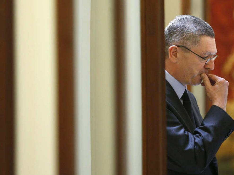 Gallardón, durante el último pleno del Congreso de los Diputados