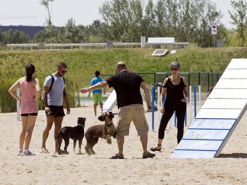 Zona para perros en el Parque del Agua