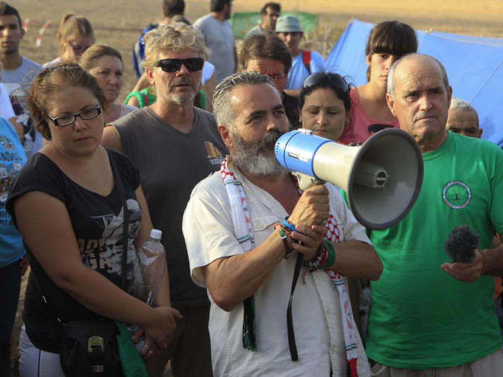 Los jornaleros andaluces ocuparon este miércoles la finca del Ministerio de Defensa como protesta