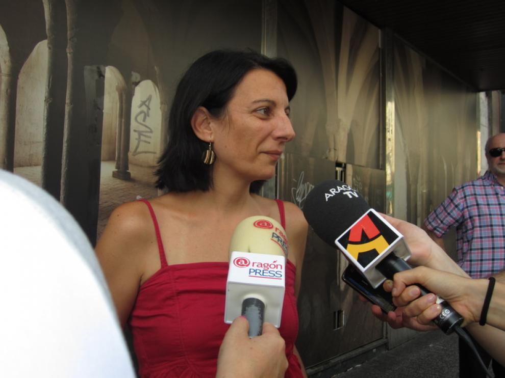 La concejala Leticia Crespo, en declaraciones a los medios.