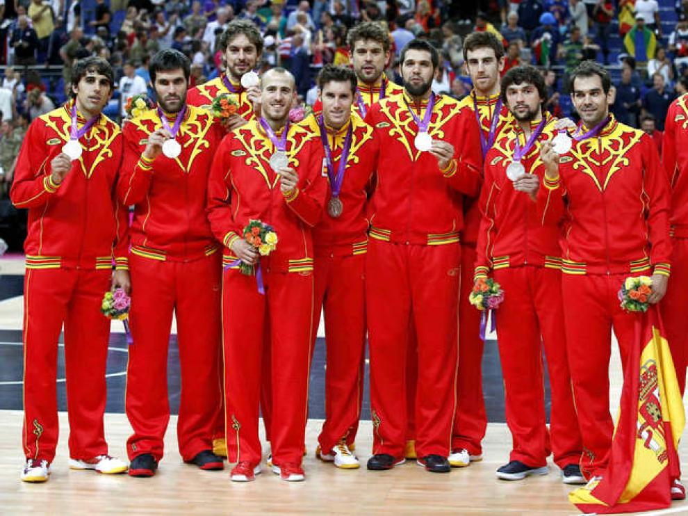 La selección española, plata en Londres