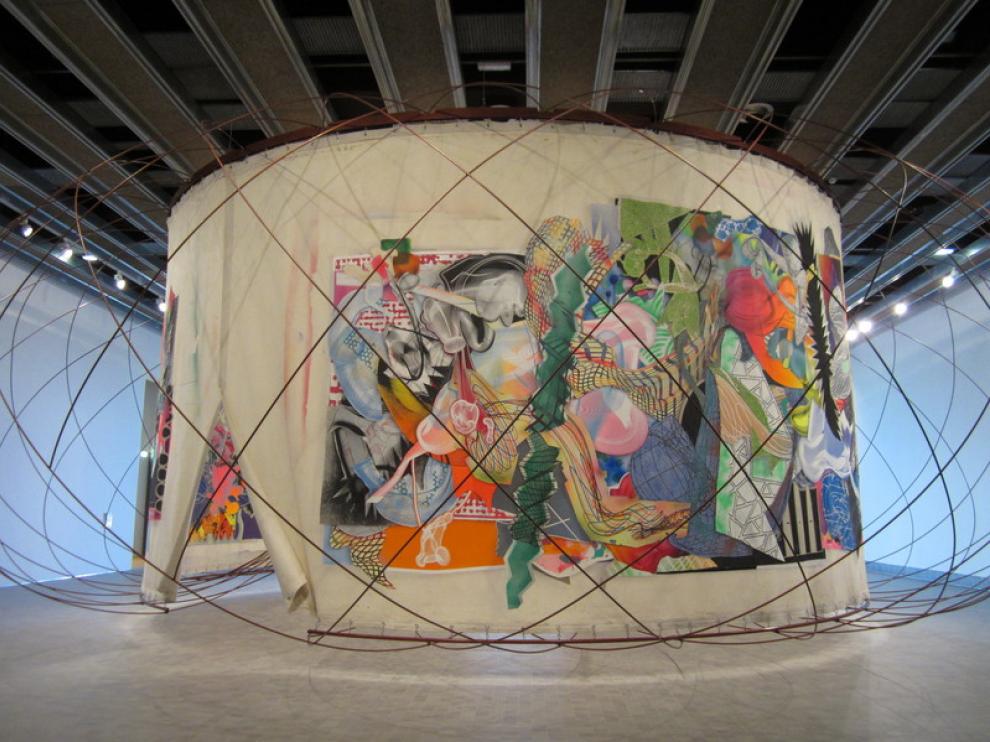 El mural de Stella y Calatrava, en el Museo Pablo Serrano.