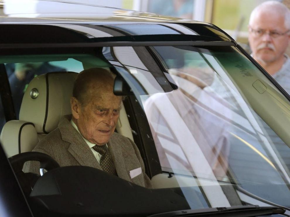 El duque, a su salida del hospital