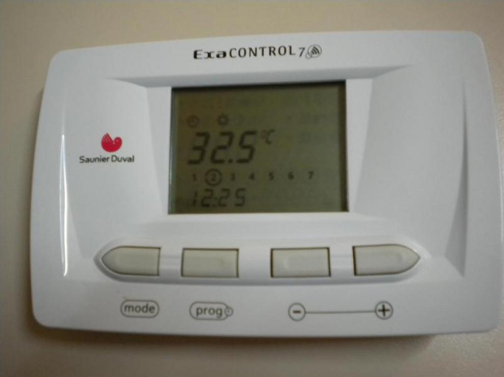 Temperatura registrada por un termostato del Centro Cívico Tío Jorge este martes.