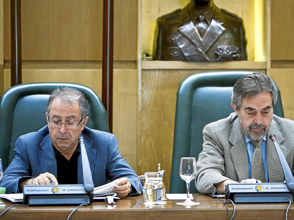 Imagen de archivo de un pleno del Ayuntamiento de Zaragoza