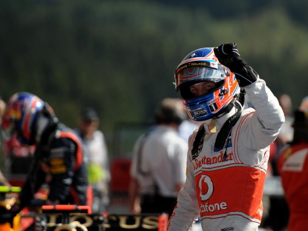 Button, 'pole' en Bélgica