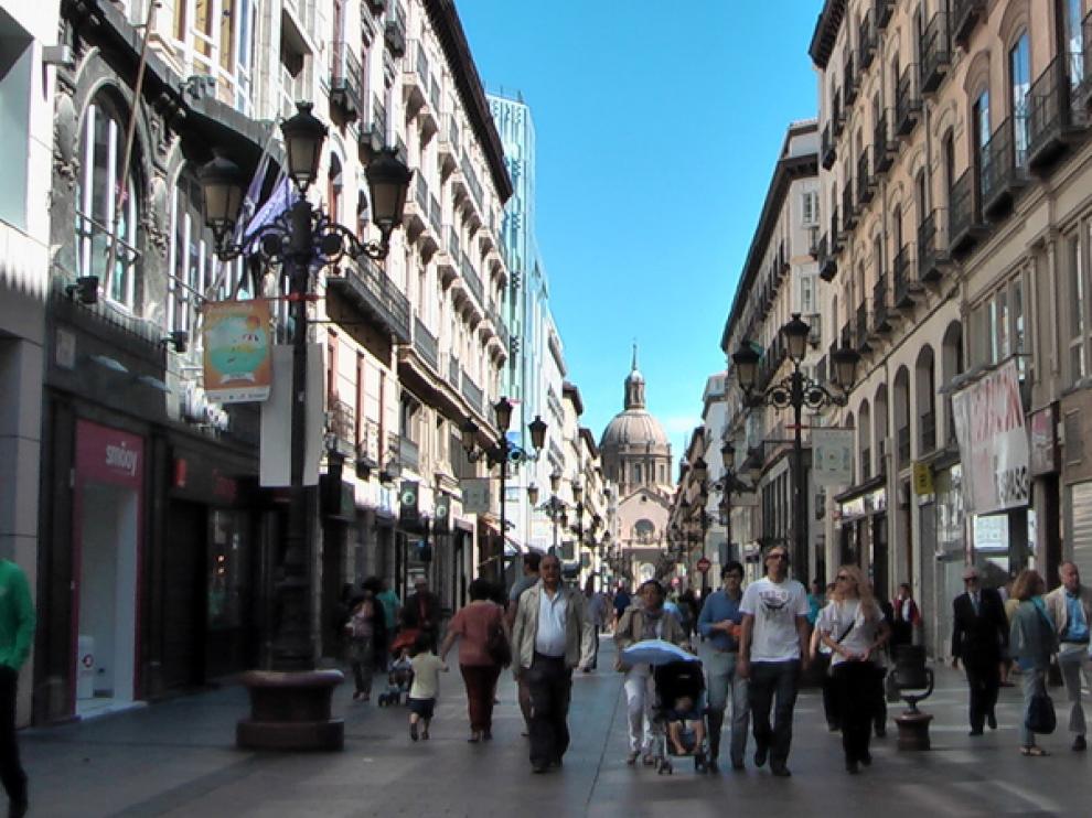 La calle de Alfonso I en Zaragoza