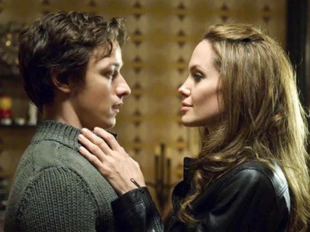 McAvoy y Jolie trabajan juntos en 'Wanted'.