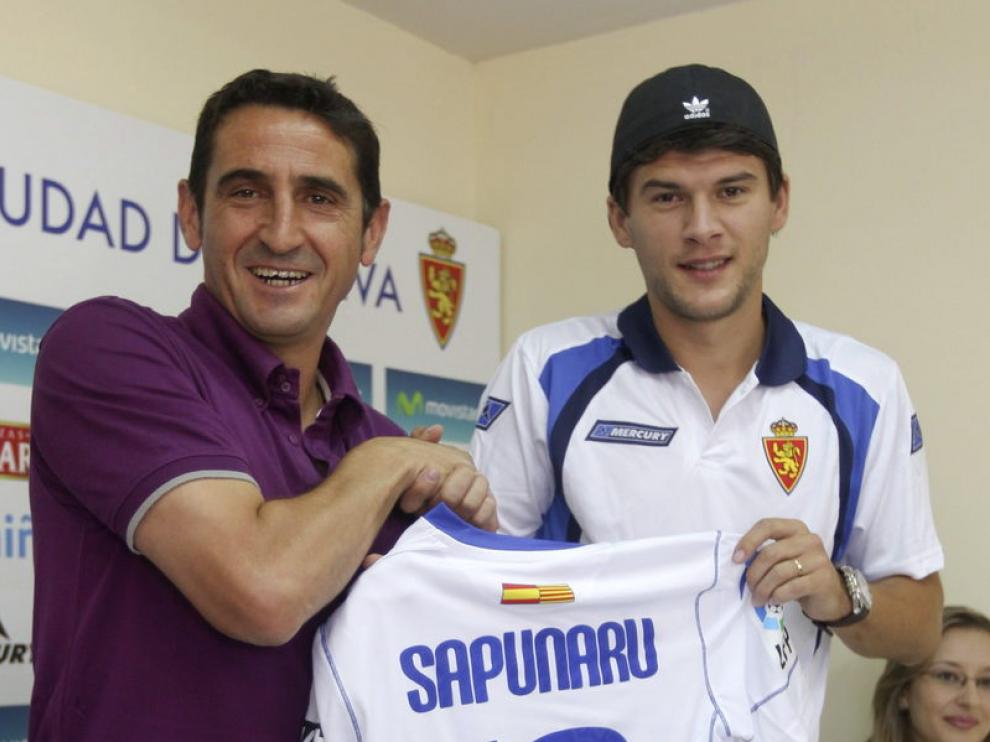 Sapunaru durante su presentación