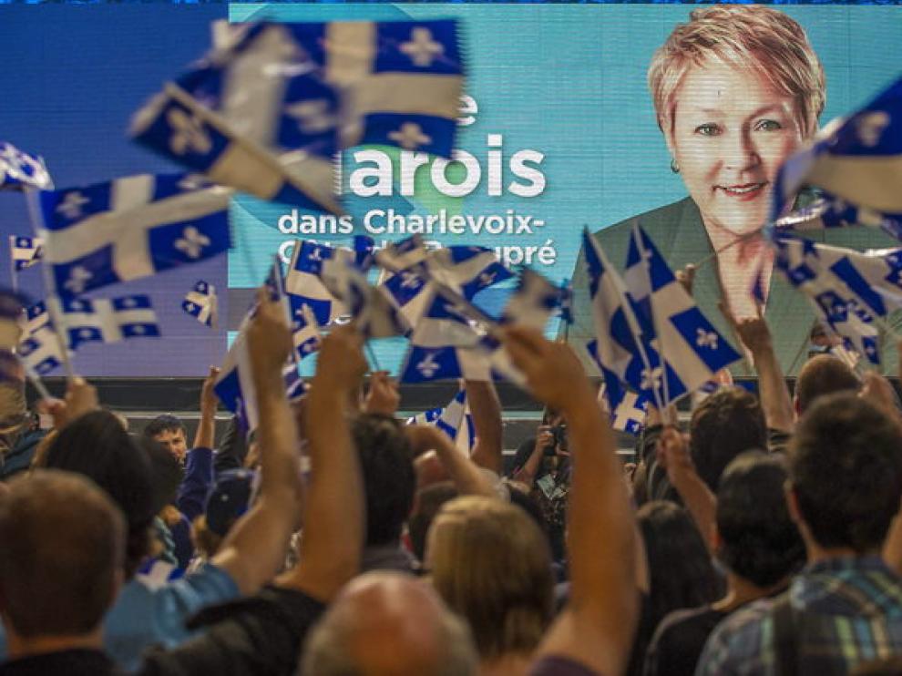 Los votantes celebran la victoria de Pauline Morais en Québec