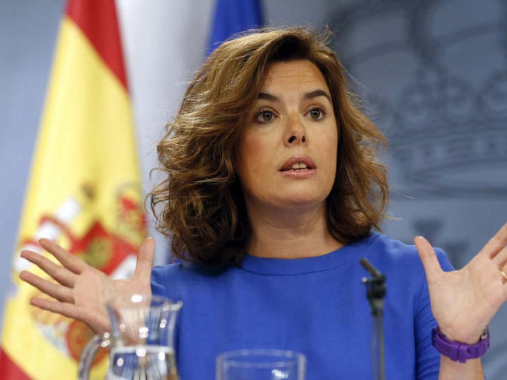 La vicepresidenta del Gobierno tras el Consejo de Ministros