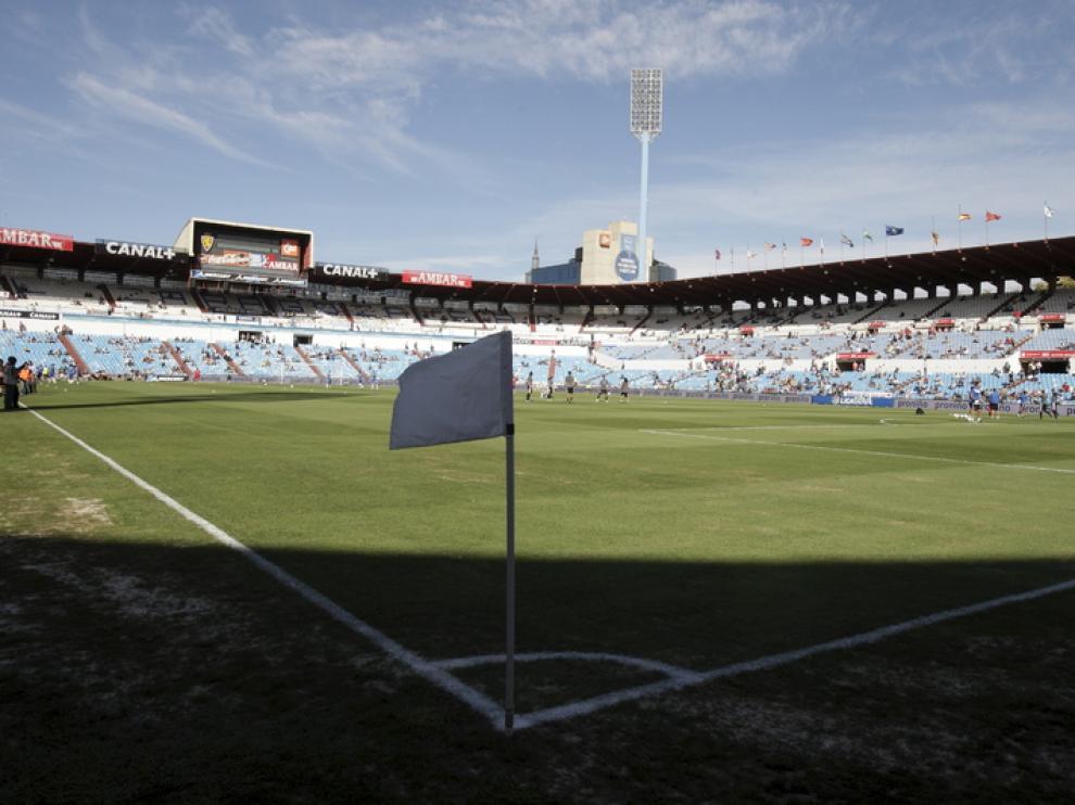 Vista del estadio de La Romareda