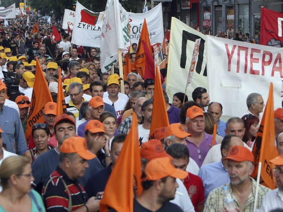 Marca contra los recortes en Salónica