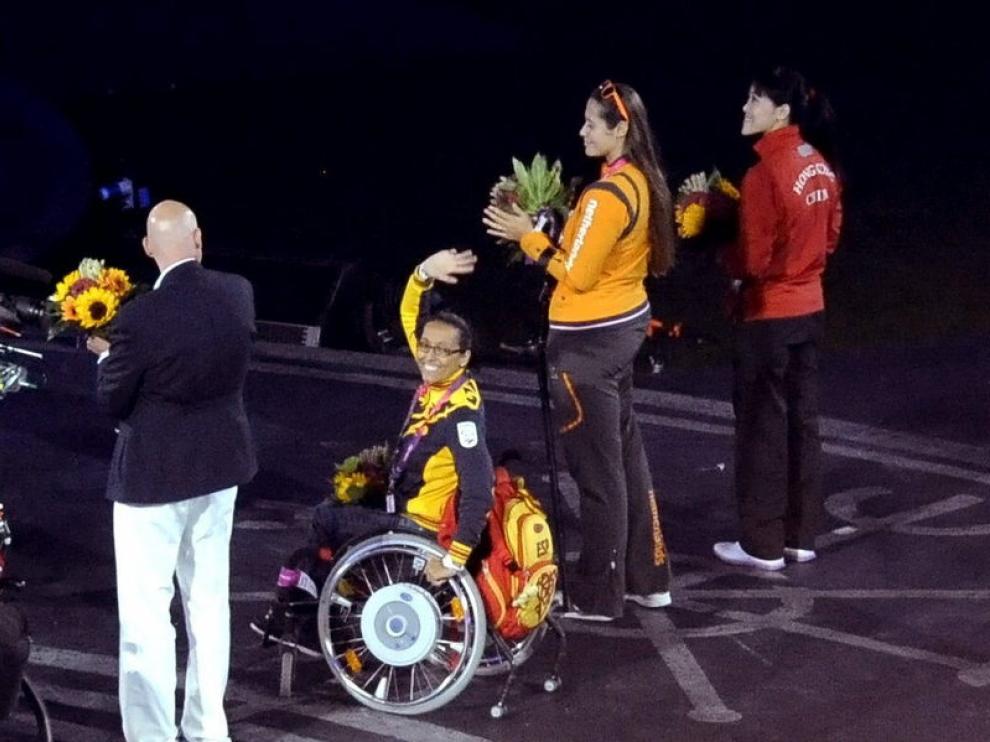 Teresa Perales en la ceremonia de clausura