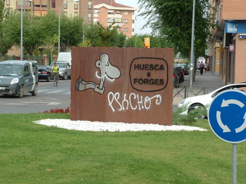 La escultura representa al 'Blasillo', el galardón del Congreso de Periodismo Digital de Huesca.